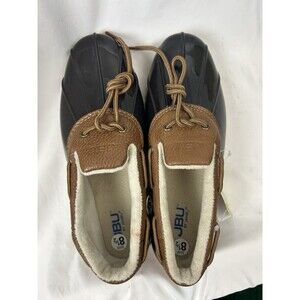 JBU by Jambu Duck Shoes Women 8.5 Waterproof Brown Black Fleece Lined Slip On